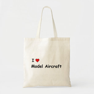 I Love Model Aircraft Tote Bag