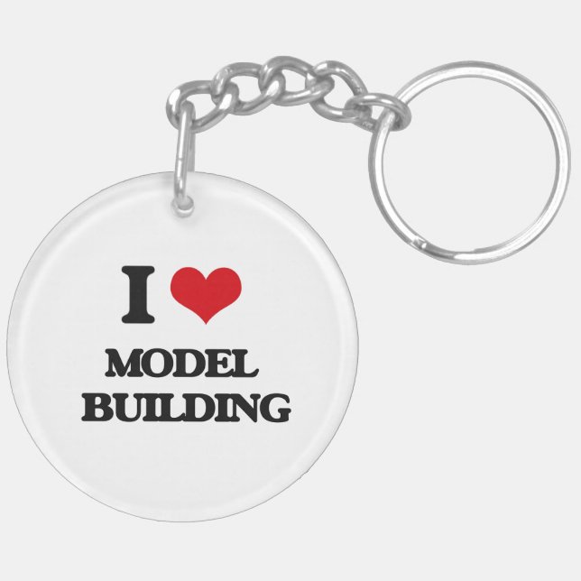 I Love Model  Building Key Ring (Back Right)