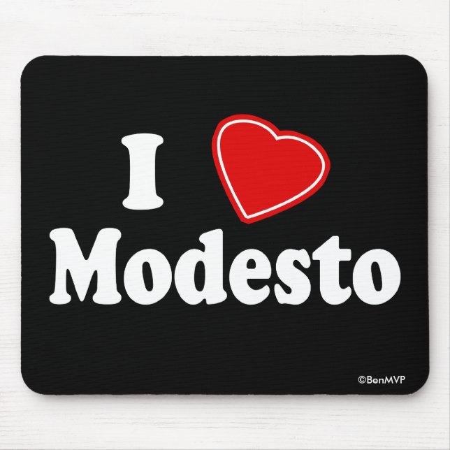 I Love Modesto Mouse Pad (Front)