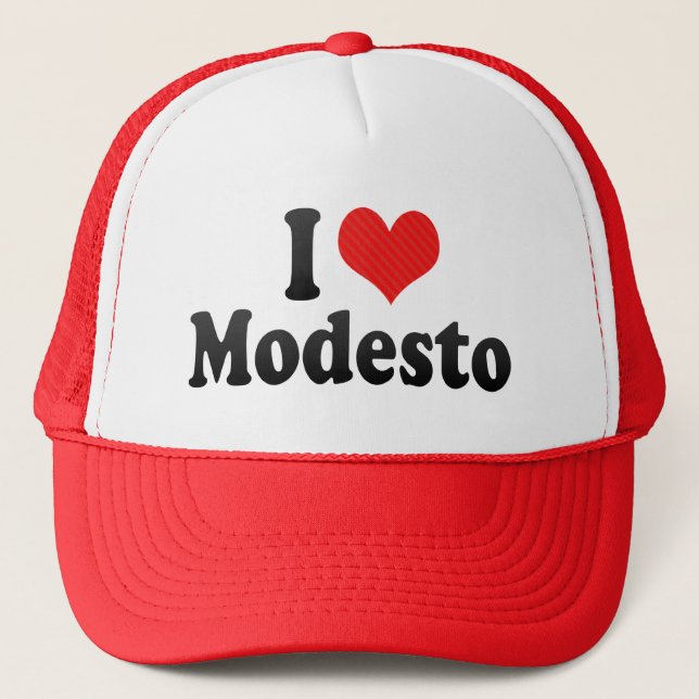 I Love Modesto Trucker Hat (Front)