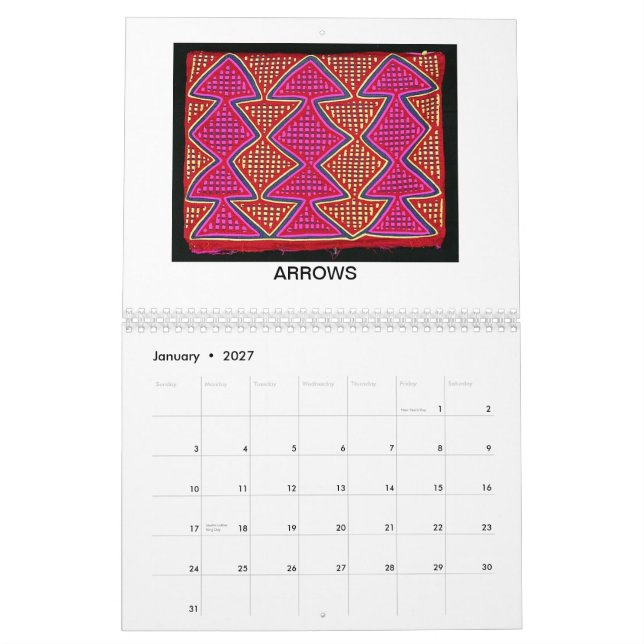I LOVE MOLAS 2013 CALENDAR (Jan 2027)