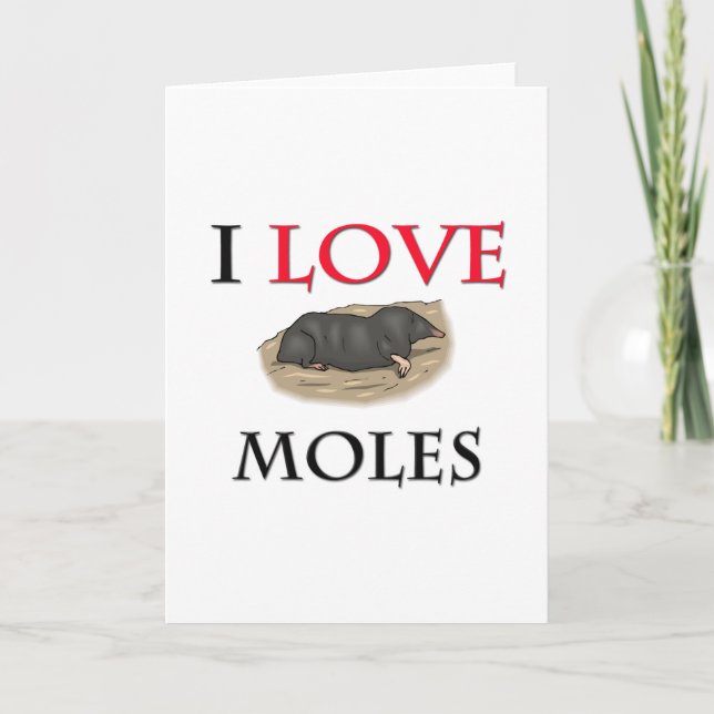 I Love Moles Card (Front)
