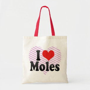 I Love Moles Tote Bag