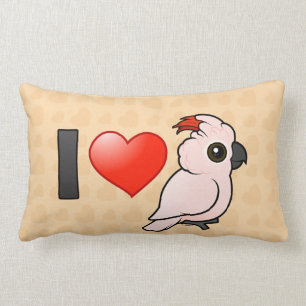 I Love Moluccan Cockatoos Lumbar Cushion