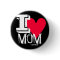 I Love MOM Artistic Fashion Flare Pin-Back Button