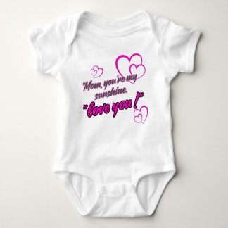 i love mom  baby bodysuit