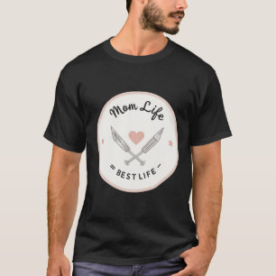 I Love Mom Floral Wreath T-Shirt