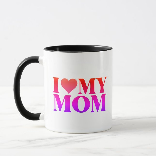 I Love Mom Mug – Sweet Gift for Mother (Left)