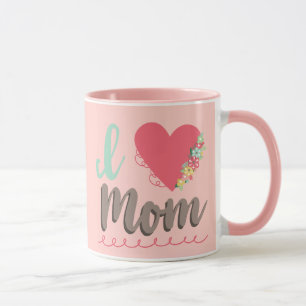 I love mom pretty chic mug