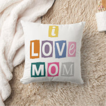 I Love Mom Ransom Note Magazine Cutout Typography