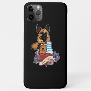 I Love Mom Tattoo I German Shepherd Mom iPhone 11 Pro Max Case