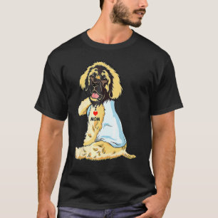 I Love Mom Tattoo Leonberger Mom Dog Mother's Day T-Shirt