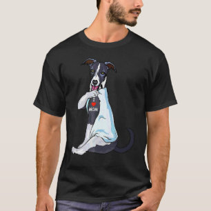I Love Mom Tattoo Whippet Mom Dog Women T-Shirt