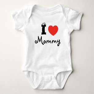 I love Mom's messenger Baby Bodysuit