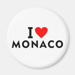 I love Monaco country like heart travel tourism Magnet