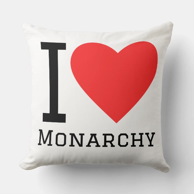 I love monarchy  cushion (Front)