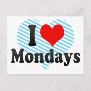 I Love Mondays Postcard