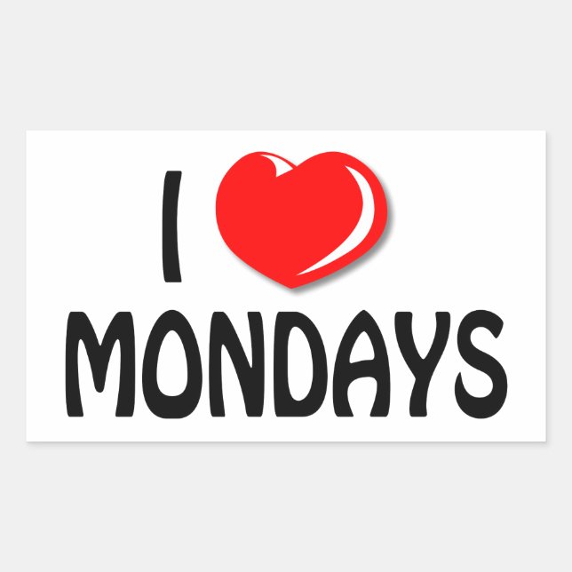I Love Mondays Sticker (Front)