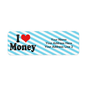 I Love Money Return Address Label