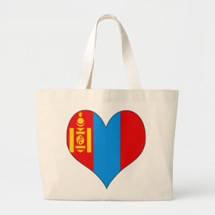I Love Mongolia Large Tote Bag