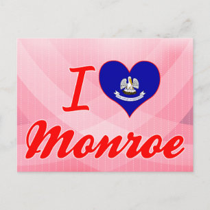 I Love Monroe, Louisiana Postcard