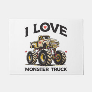 I Love Monster Truck Doormat
