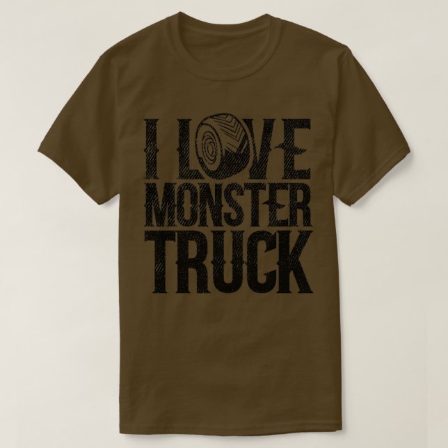 I Love Monster Trucks 1 T-Shirt (Design Front)