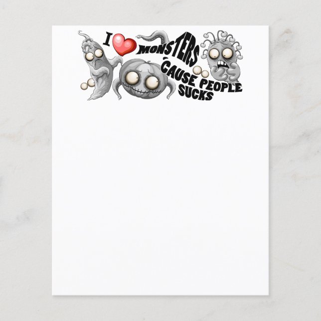 I Love Monsters 'cause People Sucks (Front)