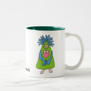 "I Love Monsters" Gifts Two-Tone Coffee Mug