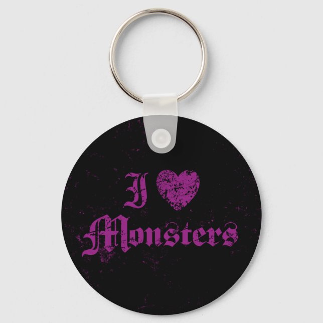 I Love Monsters Key Ring (Front)