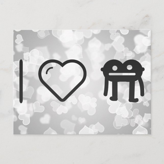 I Love Monsters Postcard (Front)
