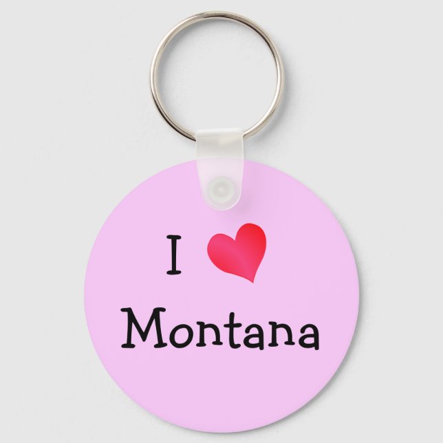 I Love Montana Key Ring (Front)