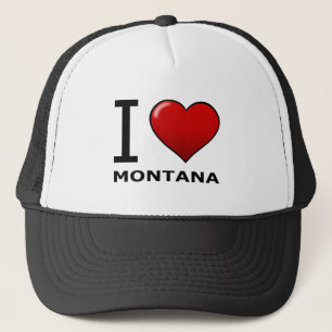 I LOVE MONTANA TRUCKER HAT