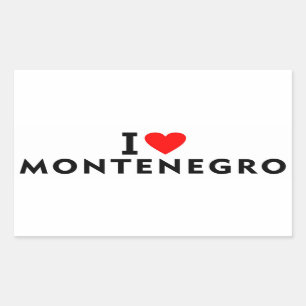 I love Montenegro country like heart travel touris Rectangular Sticker