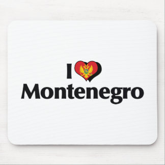 I Love Montenegro Flag Mouse Pad