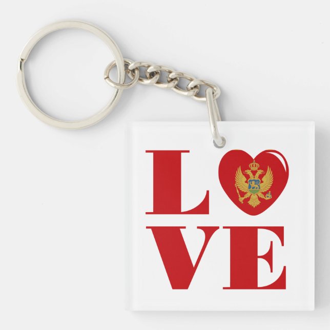 I love Montenegro Key Ring (Front)