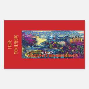 I Love Montenegro Rectangular Sticker
