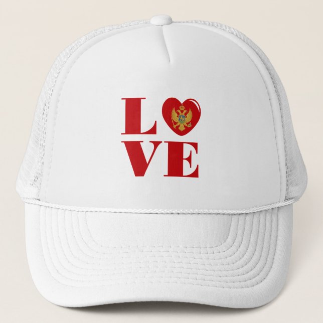 I love Montenegro Trucker Hat (Front)