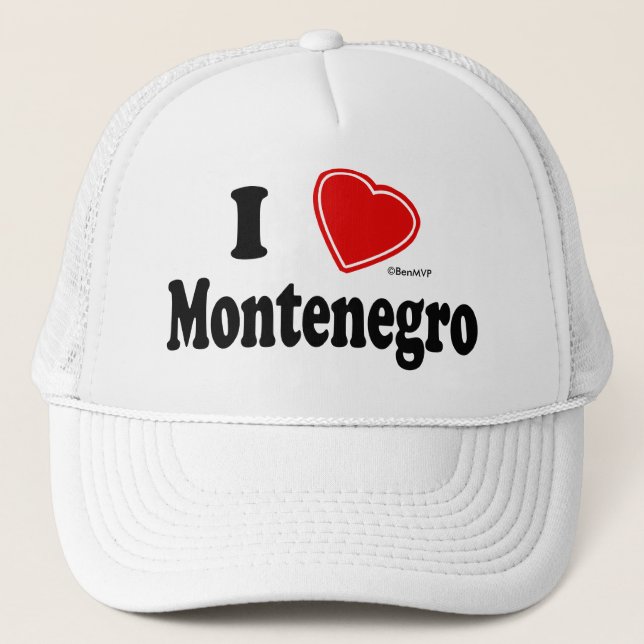 I Love Montenegro Trucker Hat (Front)