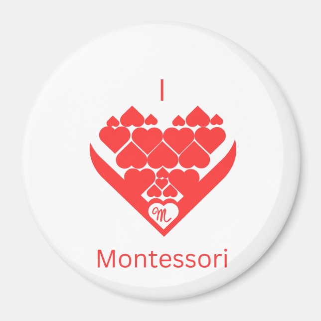 I Love Montesssori Magnet (Front)