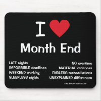 I Love Month End Cruel Funny Accountant Joke Gift