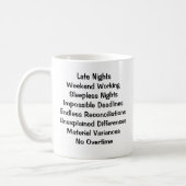 I Love Month End - Reasons- Funny Accounting Quote Coffee Mug (Left)