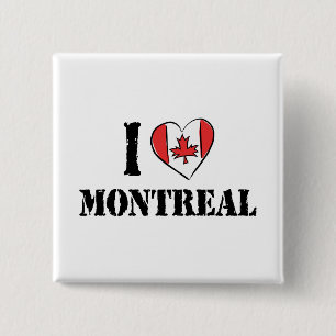 I Love Montreal Canada 15 Cm Square Badge