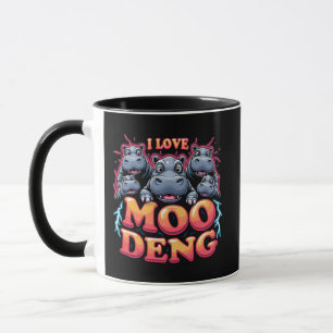 I Love Moo Deng Baby Hippo Lovers  Mug
