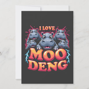 I Love Moo Deng Baby Hippo Lovers  Save The Date