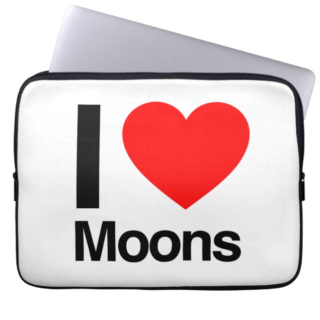 i love moons laptop sleeve (Front)