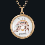 I Love Mooo Cute Cow Customised Gift Him Her       Gold Plated Necklace<br><div class="desc">Featuring cute couple cowwith words "I Love Mooo" that can be personalised with the couple's names. Perfect for Valentine's day,  anniversary,  wedding or any other occasions. Check out other Matching items available in my store! Thank you for the support ❤</div>