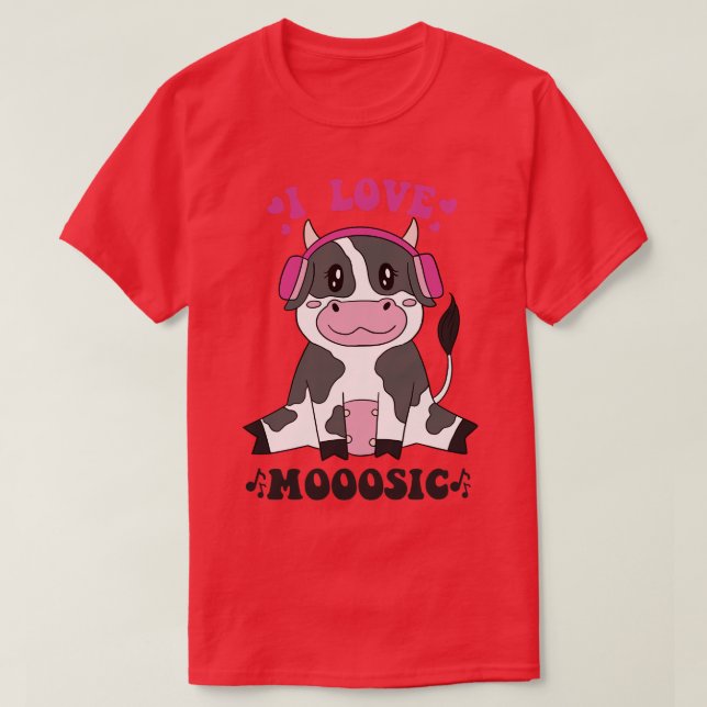 I Love Mooosic  T-Shirt (Design Front)