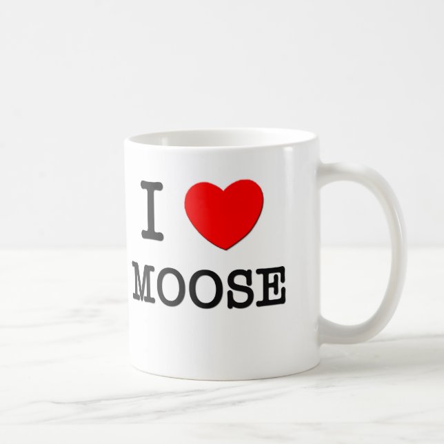 I Love Moose Coffee Mug (Right)