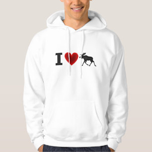 I Love Moose Hoodie